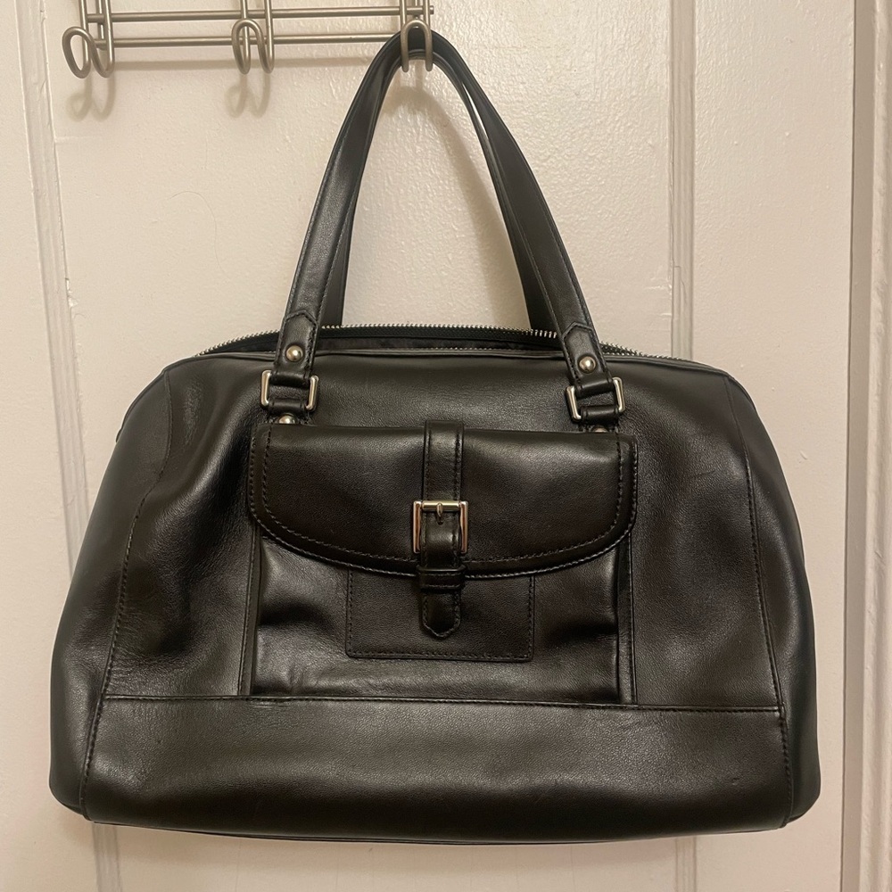 Rare Coach|| Charlie Convertible Crossbody Large Satchel, with Strap in Black
